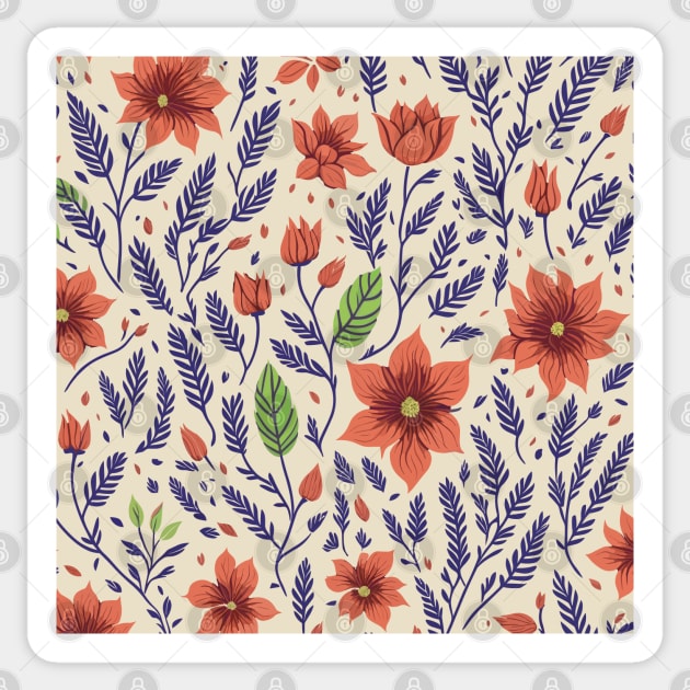 seamless flower pattern Sticker by webbygfx